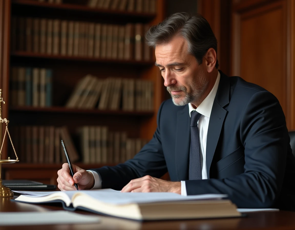 Avocat spécialisé en droit immobilier à Avignon consultant des dossiers juridiques dans son cabinet